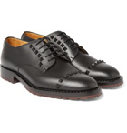Valentino - Studded Leather Derby Shoes - Men - Black