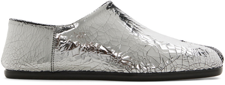 Photo: Maison Margiela Silver Tabi Mirror Loafers