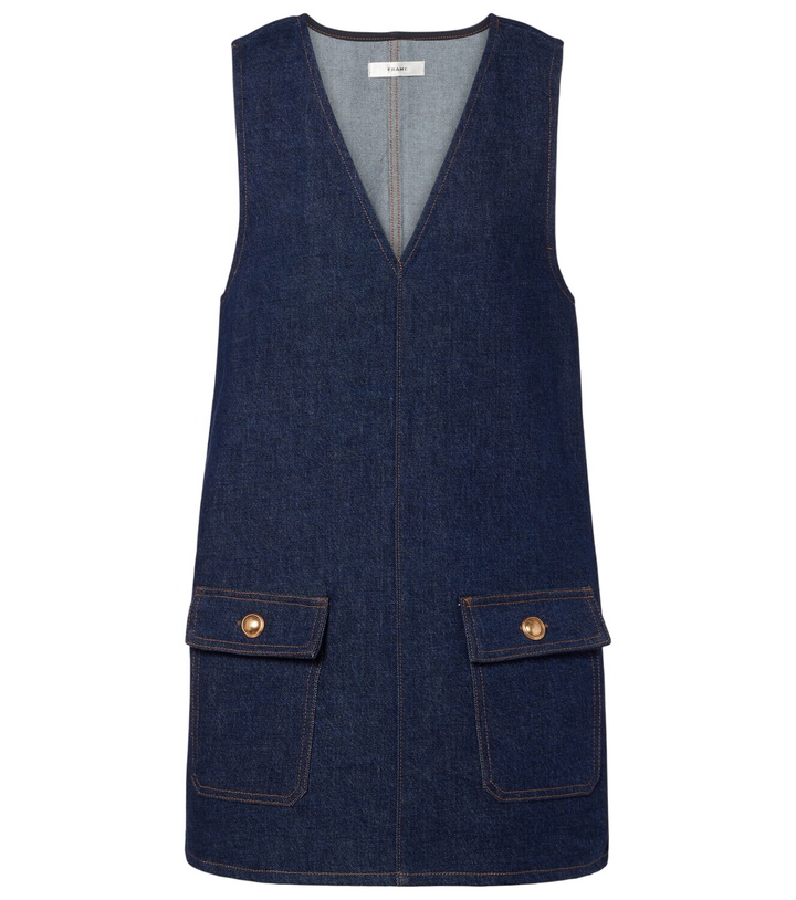 Photo: Frame Pinafore denim minidress