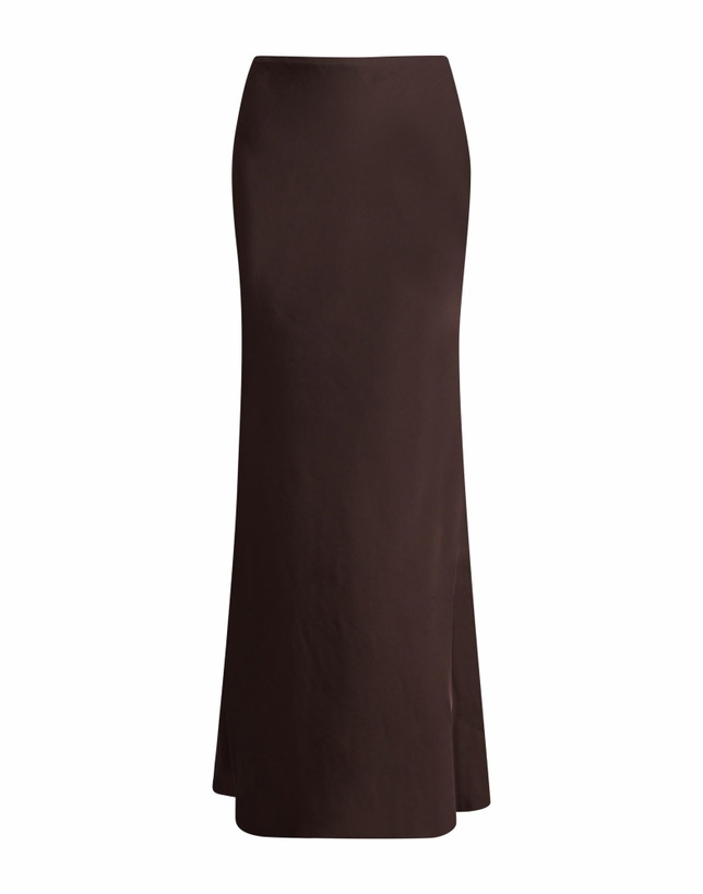 Photo: Norma Kamali Womens Maxi skirt Chocolate in Brown