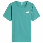 Adidas Running adidas Adizero Running T-Shirt in Powder Teal
