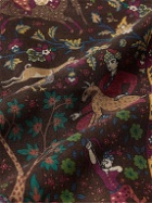 Drake's - Mughal Hunter Frayed Printed Wool and Silk-Blend Scarf