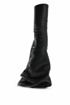RICK OWENS cargo flares sneak leather boots Black