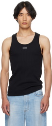 Mugler Black Logo Tank Top
