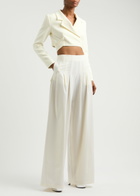 Giuseppe DI Morabito Wide-leg Stretch-wool Trousers White