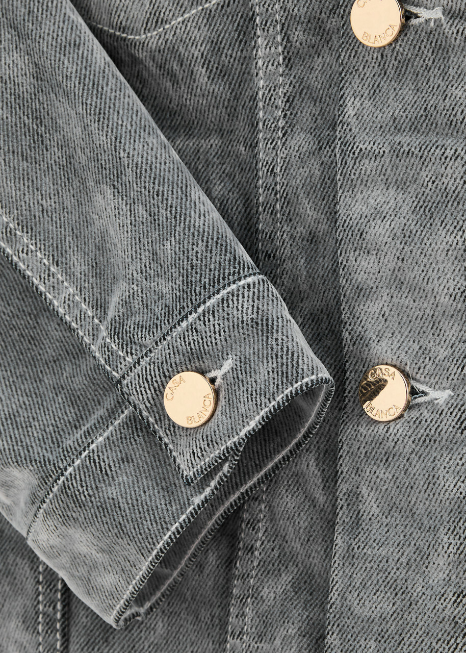 Casablanca Peach Brushed Denim Jacket