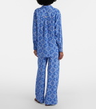 Heidi Klein Mykonos printed silk wide-leg pants