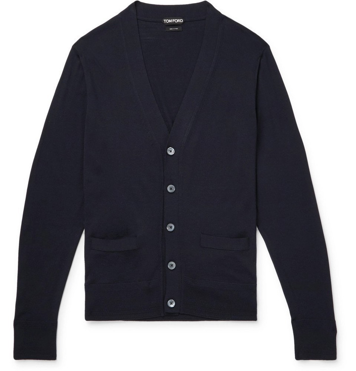 Photo: TOM FORD - Merino Wool Cardigan - Men - Midnight blue