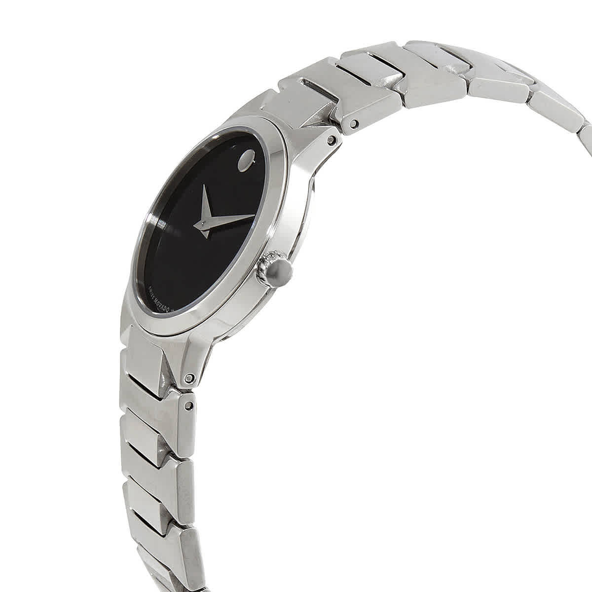 New Movado Women\'s Temo Black Dial 26 mm Stainless Steel Bracelet Watch 0607295 Movado Women main image 3