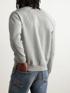 CELINE - Logo-Appliquéd Cotton-Blend Jersey Sweatshirt - Gray