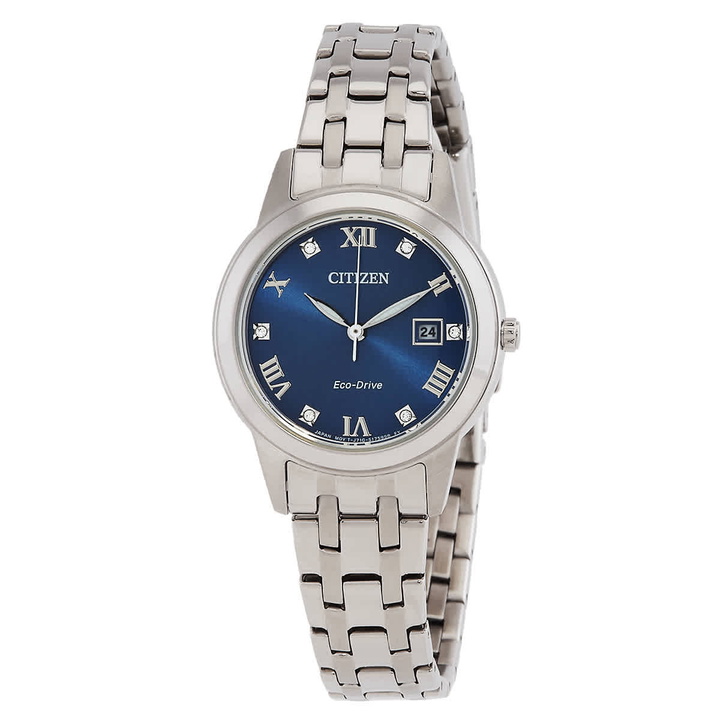 Photo: Citizen Quartz Diamond Blue Dial Ladies Watch FE1240-57L