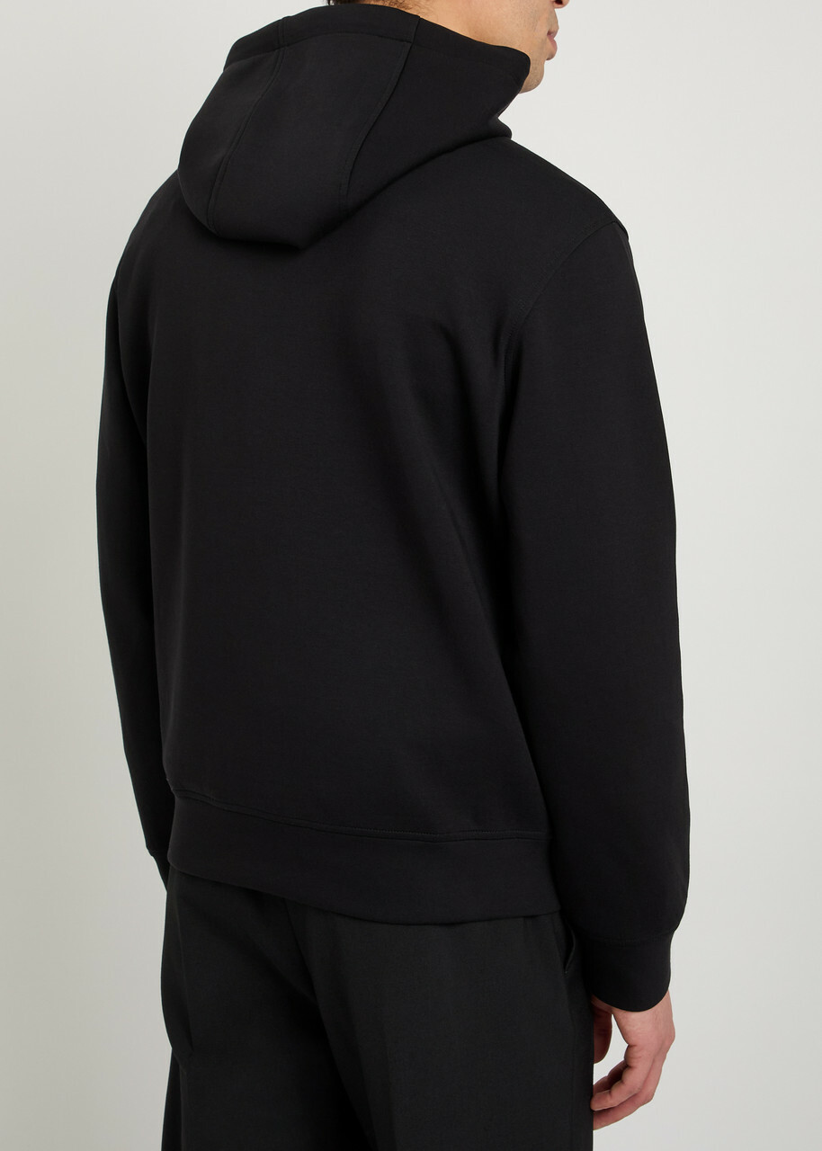 Emporio Armani Hooded Jersey Sweatshirt Black