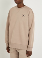 Adidas X Stella Mccartney Logo-print Cotton Sweatshirt Brown