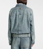 Loewe Draped belted denim shirt