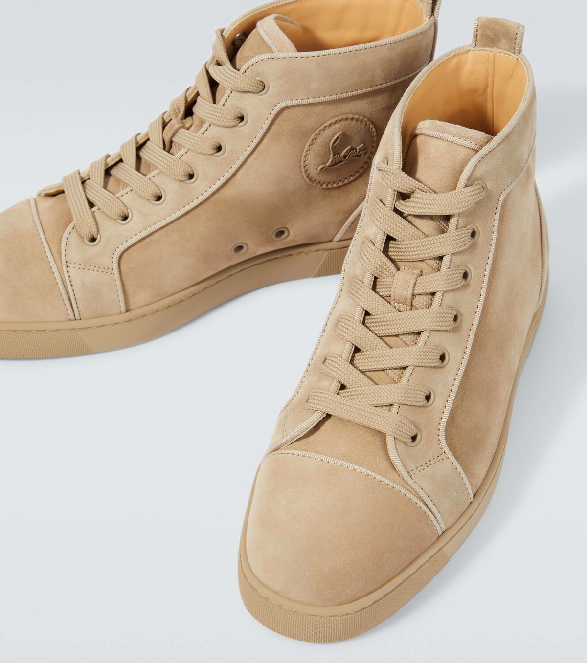 【Christian Louboutin】 Louis suede high-top sneakers Christian Louboutin Louis suede high-top sneakers Christian