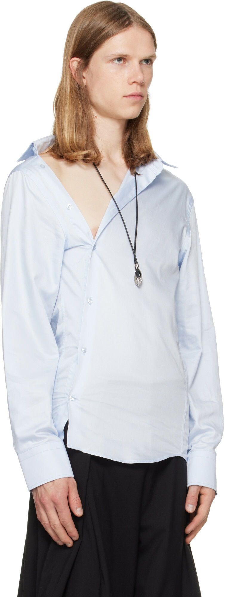 HODAKOVA Blue Asymmetric Shirt