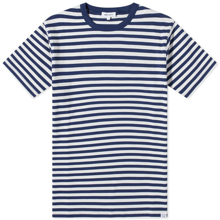 Photo: Norse Projects Men's Niels Classic Stripe T-Shirt in Dark Navy