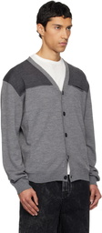 Lanvin Gray Bicolor Cardigan