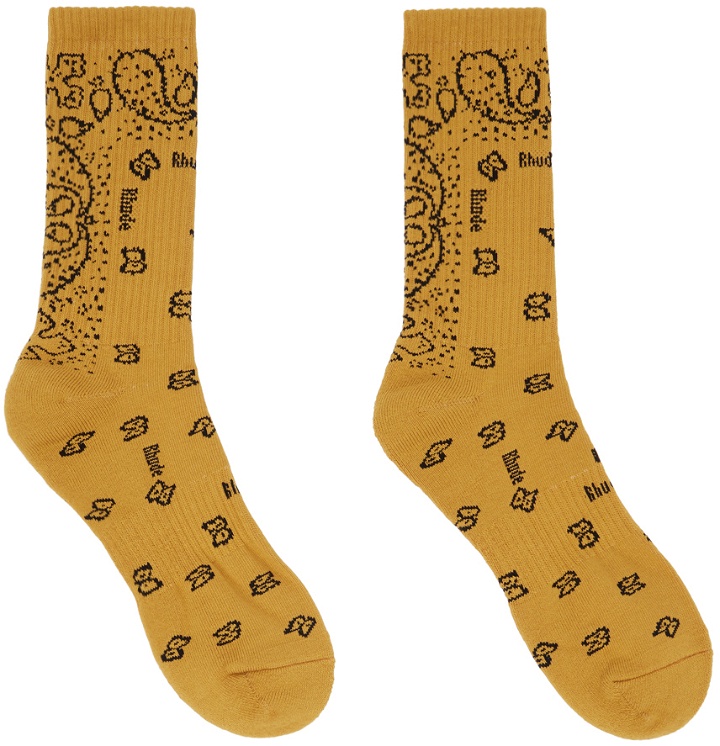 Photo: Rhude Yellow Bandana Socks