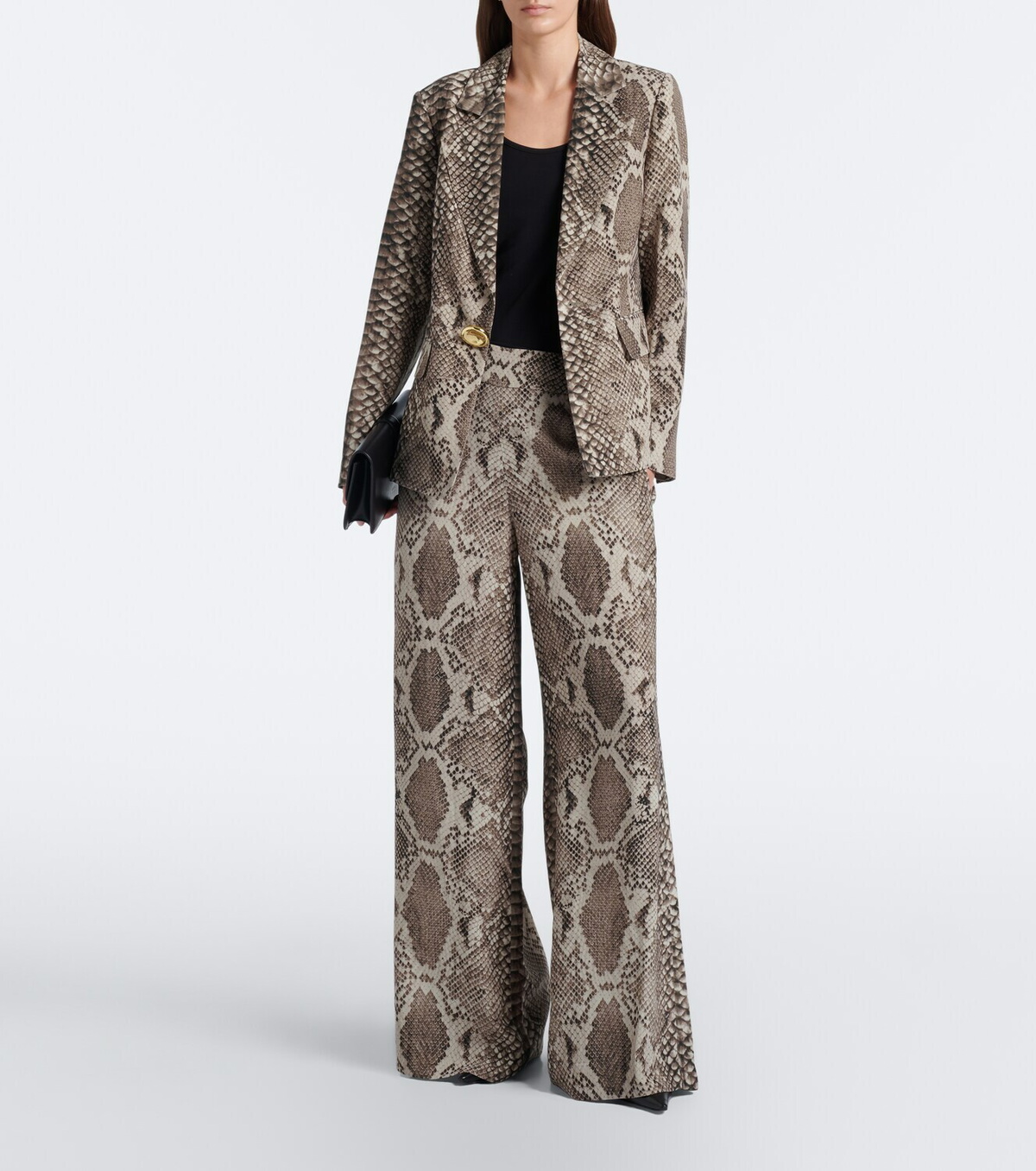 Joseph Birch snake-print satin twill blazer
