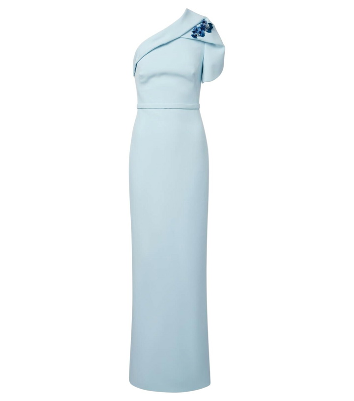Photo: Safiyaa One-shoulder belted crêpe gown