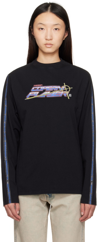 Photo: Coperni Black Slogan Long Sleeve T-shirt