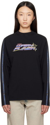 Coperni Black Slogan Long Sleeve T-shirt