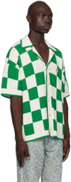 Casablanca White & Green Scuba Shirt