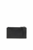 Diesel Leather card holder with zip closure - Card cases Mens in Black