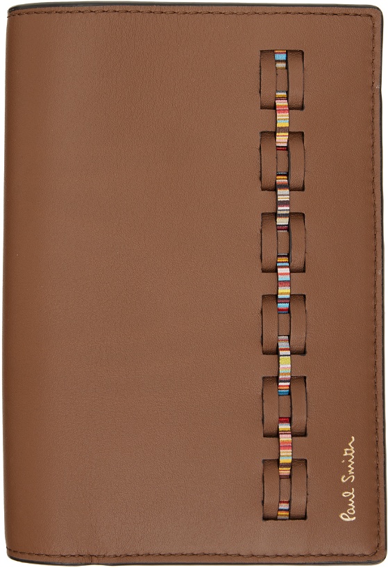 Photo: Paul Smith Brown Woven Front Passport Holder