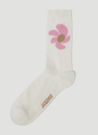 Les Chaussetes Fleurs Socks in White