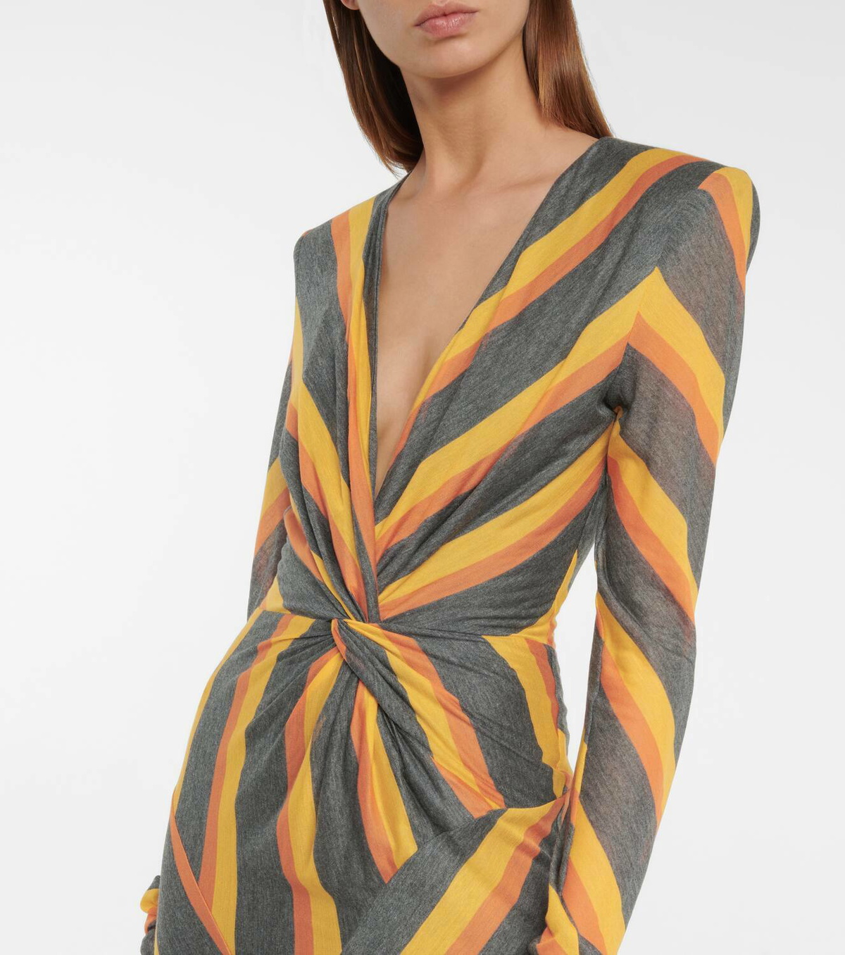 Philosophy di Lorenzo Serafini Striped jersey midi dress