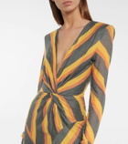 Philosophy di Lorenzo Serafini Striped jersey midi dress