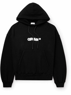 Off-White - Logo-Print Cotton-Jersey Hoodie - Black