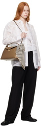 TOTEME Beige & Black Signature Monogram Silk Scarf