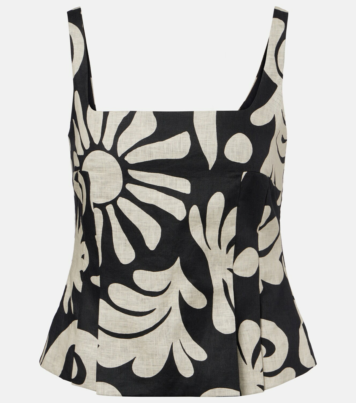 Cala de la Cruz Rami printed linen top