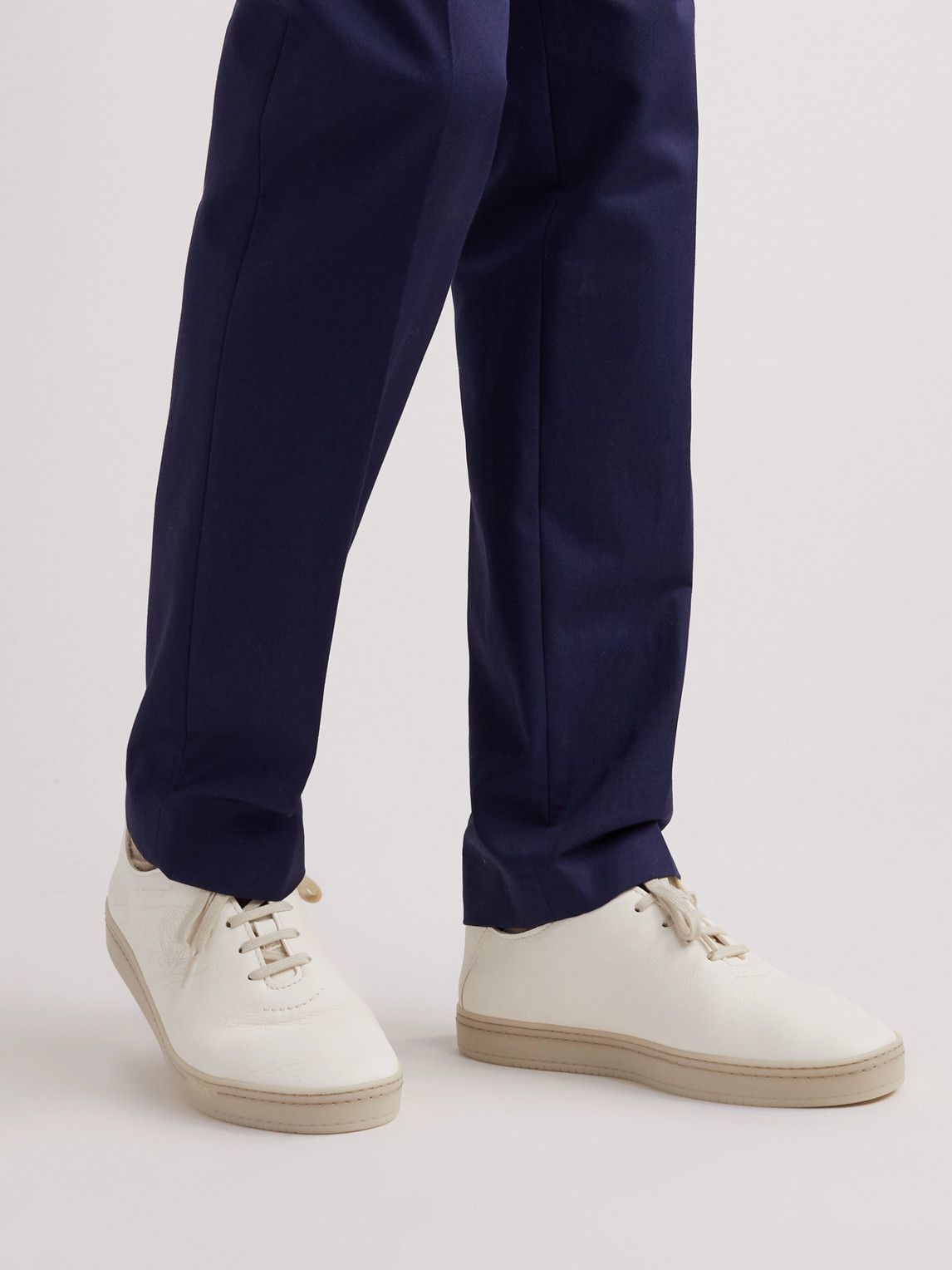 Berluti - Eden Scritto Leather Sneakers - Neutrals Berluti