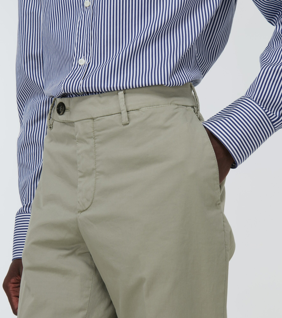 Brunello Cucinelli White Cotton Casual Pants main image 0