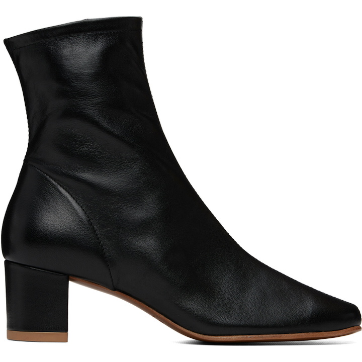 Photo: BY FAR Black Sofia Leather Ankle Boots