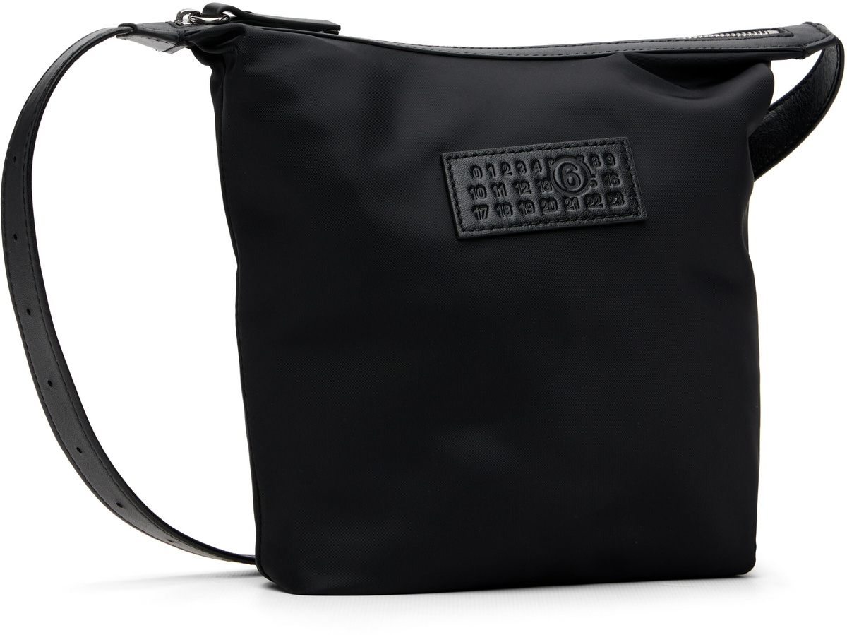 MM6 Maison Margiela Black Logo Patch Pouch