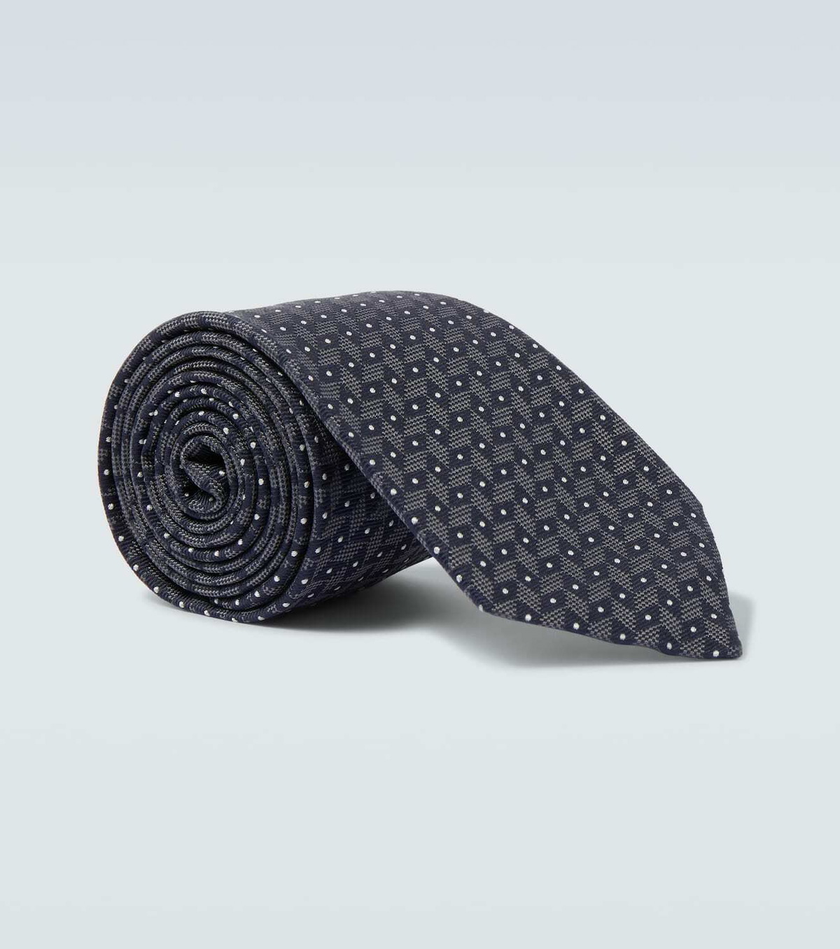 Giorgio Armani Chevron silk twill jacquard tie