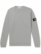 Stone Island - Logo-Appliquéd Cotton-Jersey Sweatshirt - Gray