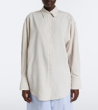 Toteme Striped oversized poplin shirt