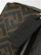 Fendi - Leather-Trimmed Coated-Canvas Pouch