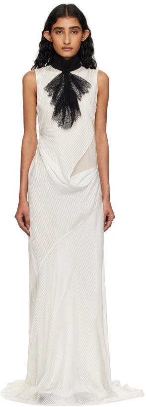 Photo: Ann Demeulemeester Off-White Leah Long Asymmetric Sleeveless Maxi Dress