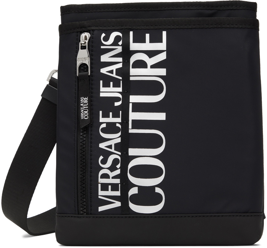 Versace Jeans Couture Black & Silver Logo Bag Versace