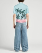 Palm Angels Mens Shirt Sky in Blue
