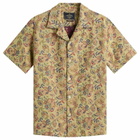 Portuguese Flannel Men's Tapestry Flowers Vacation Shirt in Natural