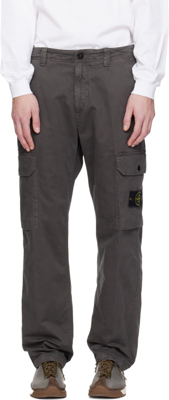 Photo: Stone Island Gray 3100011 Organic Broken Twill Old Effect Cargo Pants