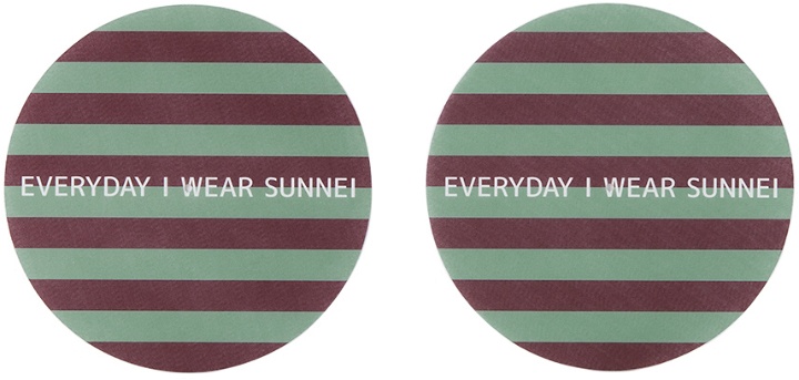 Photo: Sunnei SSENSE Exclusive Green & Purple Felt Slipmats